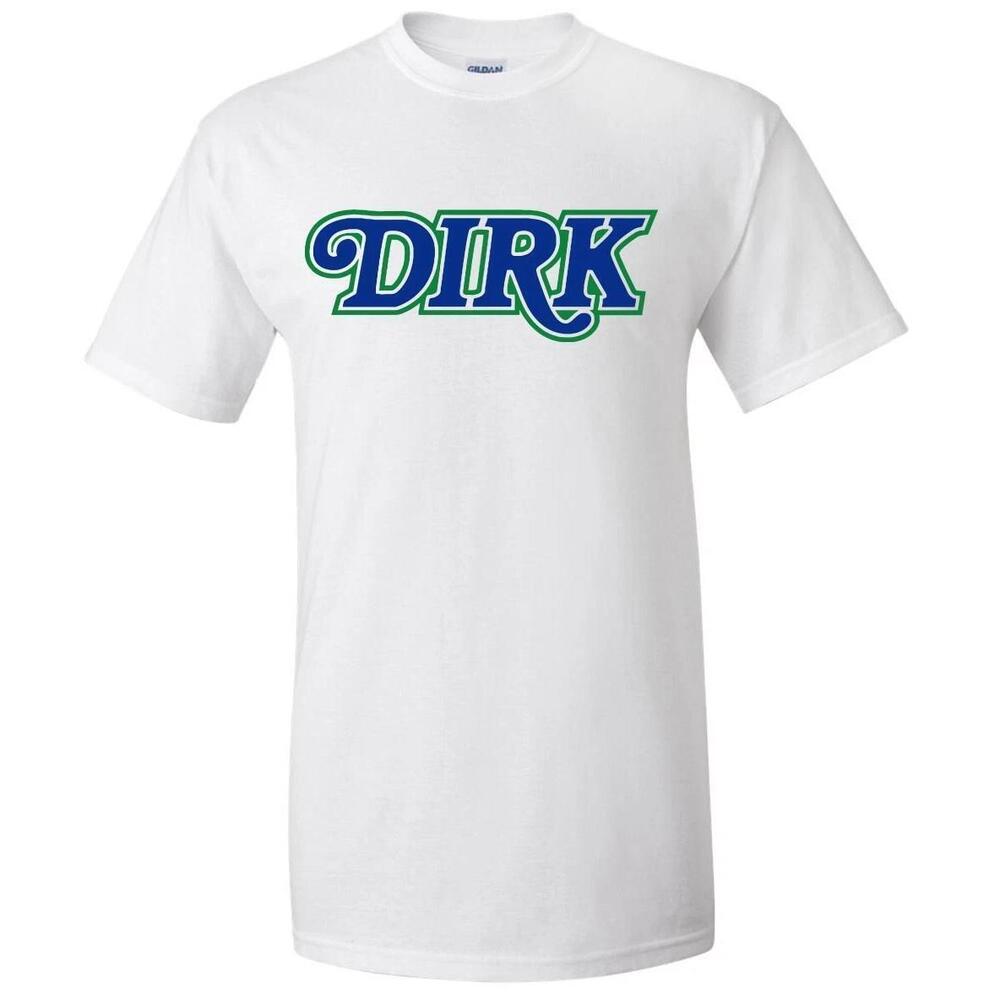Dirk Nowitzki Dallas Mavericks Old School  Text T-Shirt